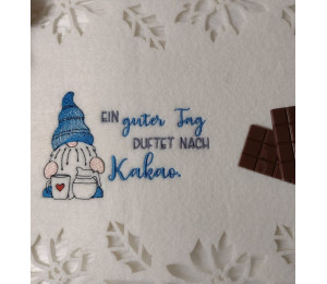 22. Dezember: Stickserie - Kaffee Gnome